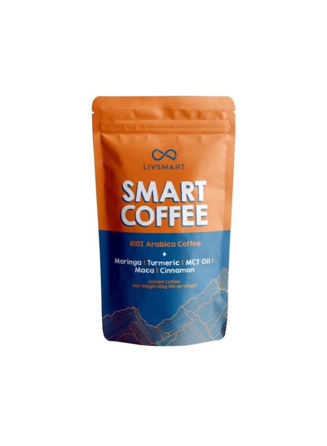 LIVSMART Smart Coffee 100% Arabica Coffee With Turmeric MCT Oil, 100g