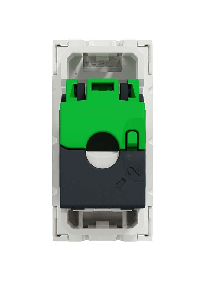 Schneider Electric - Schneider Electric Data Socket, New Unica, Mechanism, Rj45, U/Utp, Straight, Click, Shuttered, White - Image 1