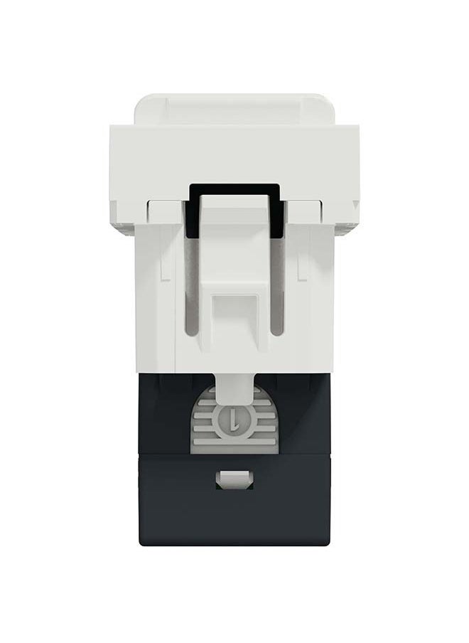 Schneider Electric - Schneider Electric Data Socket, New Unica, Mechanism, Rj45, U/Utp, Straight, Click, Shuttered, White - Image 1