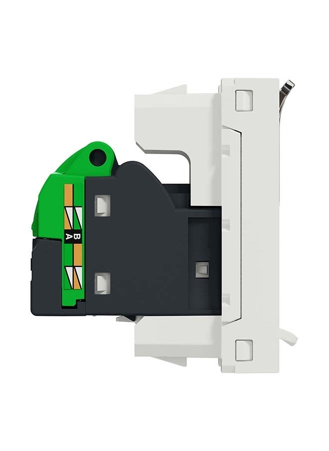 Schneider Electric - Schneider Electric Data Socket, New Unica, Mechanism, Rj45, U/Utp, Straight, Click, Shuttered, White - Image 1