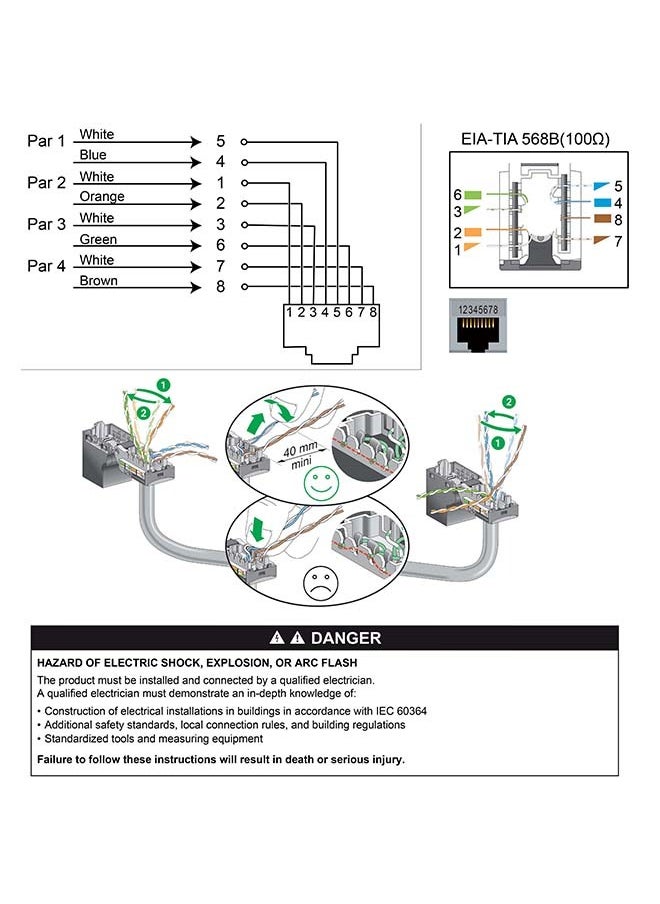 Schneider Electric - Schneider Electric Data Socket, New Unica, Mechanism, Rj45, U/Utp, Straight, Click, Shuttered, White - Image 1