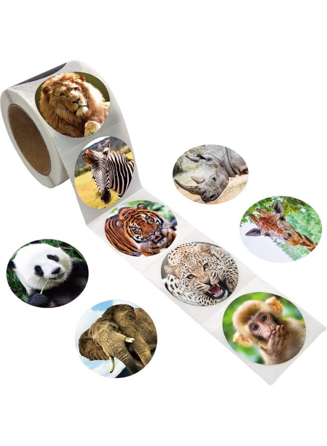 FANCY LAND Realistic Zoo Animal Sticker Safari Animal Jungle 200Pcs Per Roll for Kids - Image 4