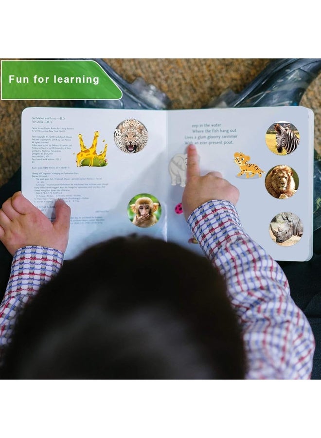 FANCY LAND Realistic Zoo Animal Sticker Safari Animal Jungle 200Pcs Per Roll for Kids - Image 5
