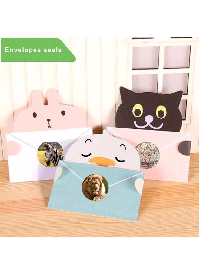 FANCY LAND Realistic Zoo Animal Sticker Safari Animal Jungle 200Pcs Per Roll for Kids - Image 3
