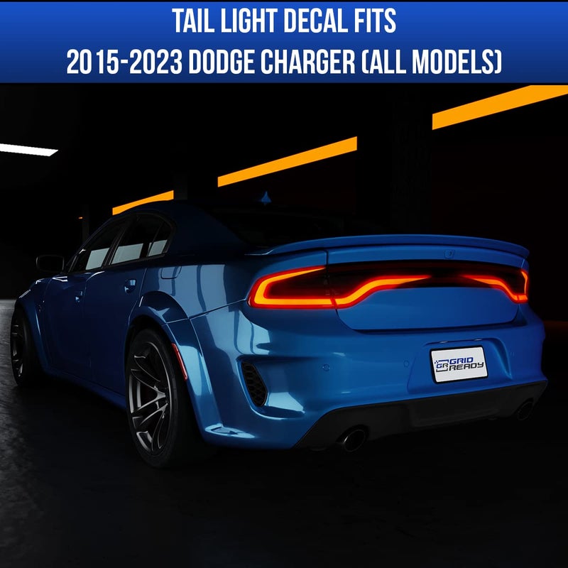 GRIDREADY Tail Light Decal fits 2015-2023 Dodge Charger Accessories. Racetrack Sticker for 2015, 2016, 2017, 2018, 2019, 2020,2021, 2022, 2023 Model taillight Including sxt, rt, SRT, scat Pack etc. - Image 4