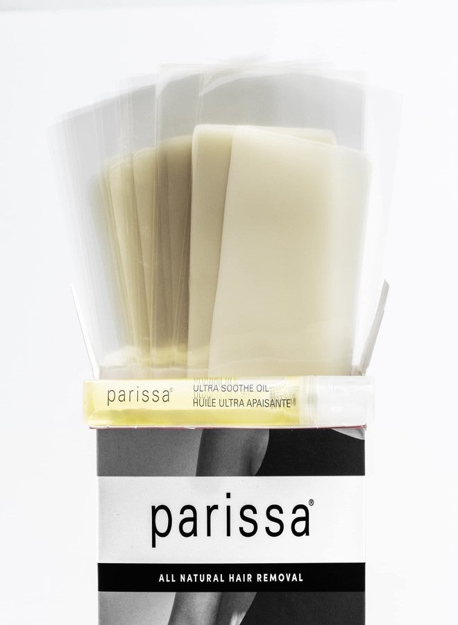 Parissa Legs & Body Biodegradable Wax Strips Kit | Ready-to-Use Large Wax Strips for At-Home Hair Removal, Suitable for All Hair Types | Includes Post-Wax Ultra Soothe Oil | 24 Strips (12 x 2) - Image 2