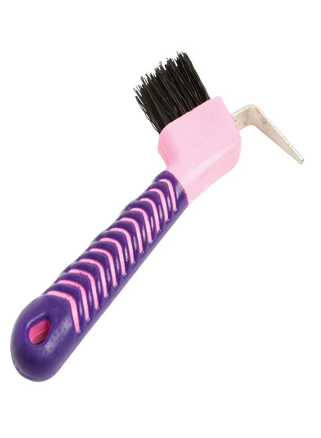 ROMA Deluxe Soft Grip Hoof Pick, Pink/Purple
