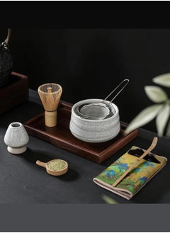 MissTiara Japanese Matcha Tea Set, 7Pcs Matcha Whisk Set with Matcha Bowl, Matcha Bamboo Whisk, Scoop, Whisk Holder, Stainless Steel Tea Sifter, Tea Making Kit Assorted  - Image 5
