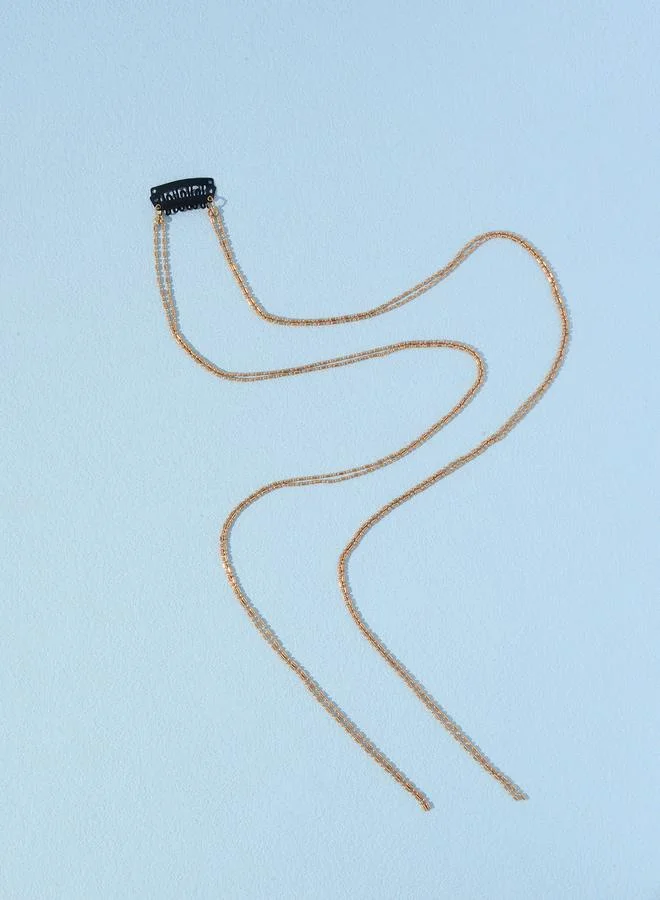 Take Two Golden Hair Chain Snap Clip