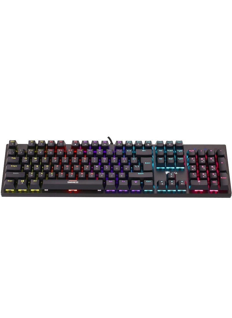 ASA - DARKNESS Rainbow Mechanical Gaming Keyboard With 104 KEYS - Image 1