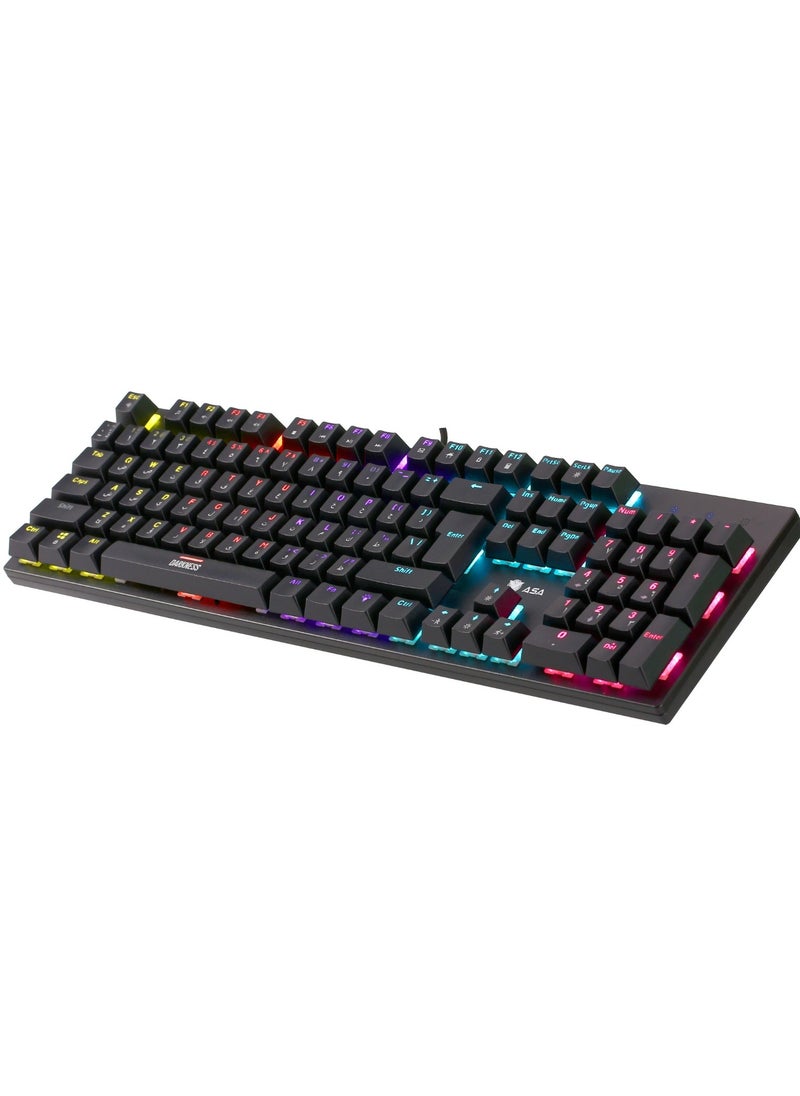 ASA - DARKNESS Rainbow Mechanical Gaming Keyboard With 104 KEYS - Image 1