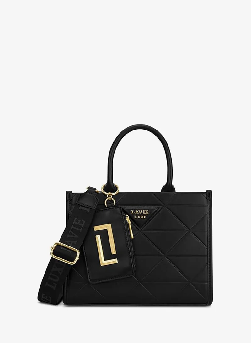 Lavie  Luxe Women's Lisa Large Box Satchel bag (Black) for Women | Best Price UAE