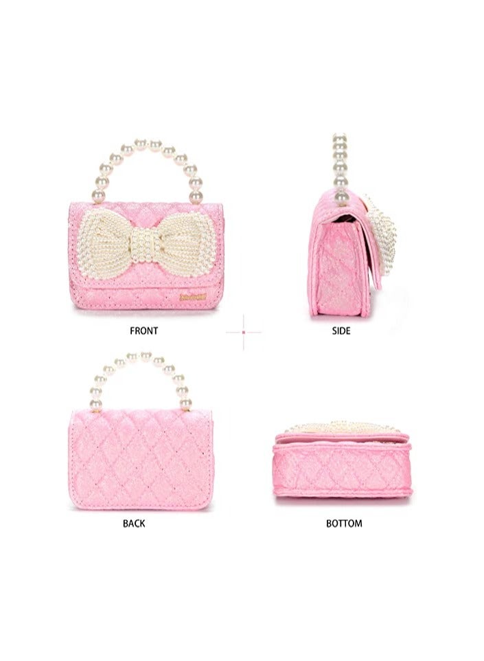 SOLARAE Cute Toddler Handbags for Little Girls - Sparkly Bow Crossbody Purses, Princess-Inspired Gifts, Adorable Small Shoulder Bags for Kids, Perfect Toys and Presents! - Image 4