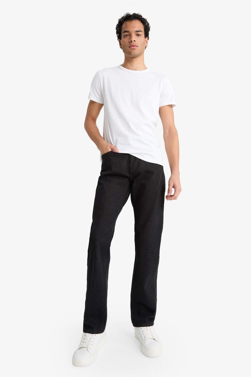 DeFacto Sergio Regular Fit Regular Waist Straight Leg Jeans - Image 3