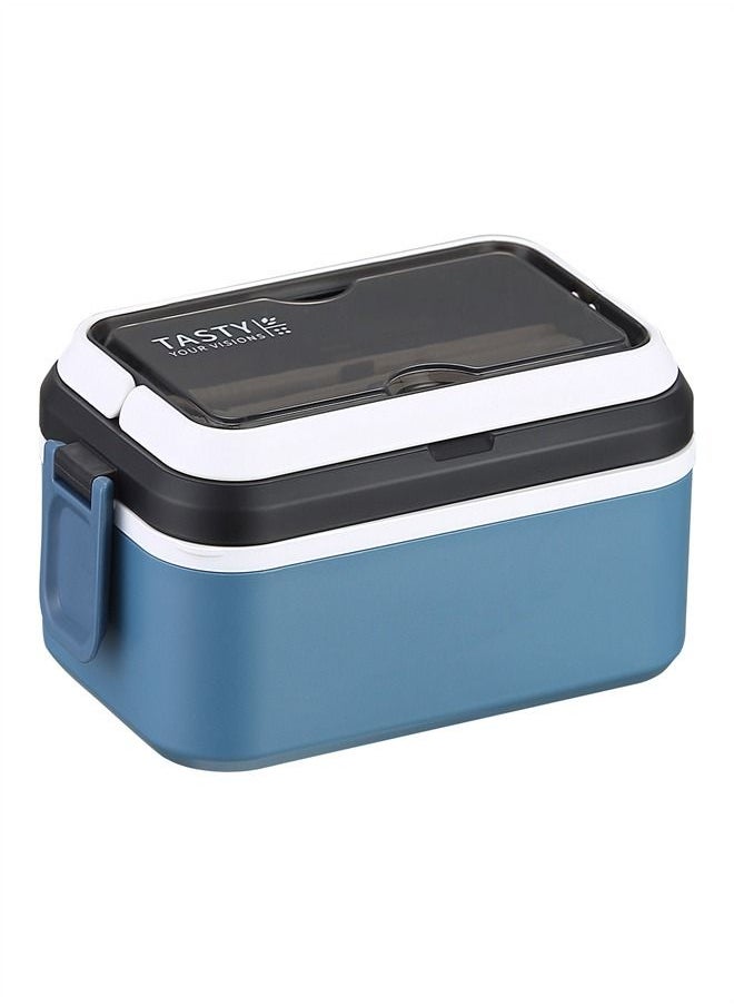 Loquat Single-Layer 304 Stainless Steel Lunch Box Blue 