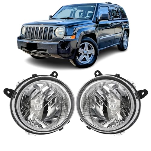 corkiauto Headlights Assembly Replacement for 2007-2017 Jeep Patriot, 2007-2010 Compass Driver &Passenger Side, OE# CH2502176 /5303843AE - Image 1
