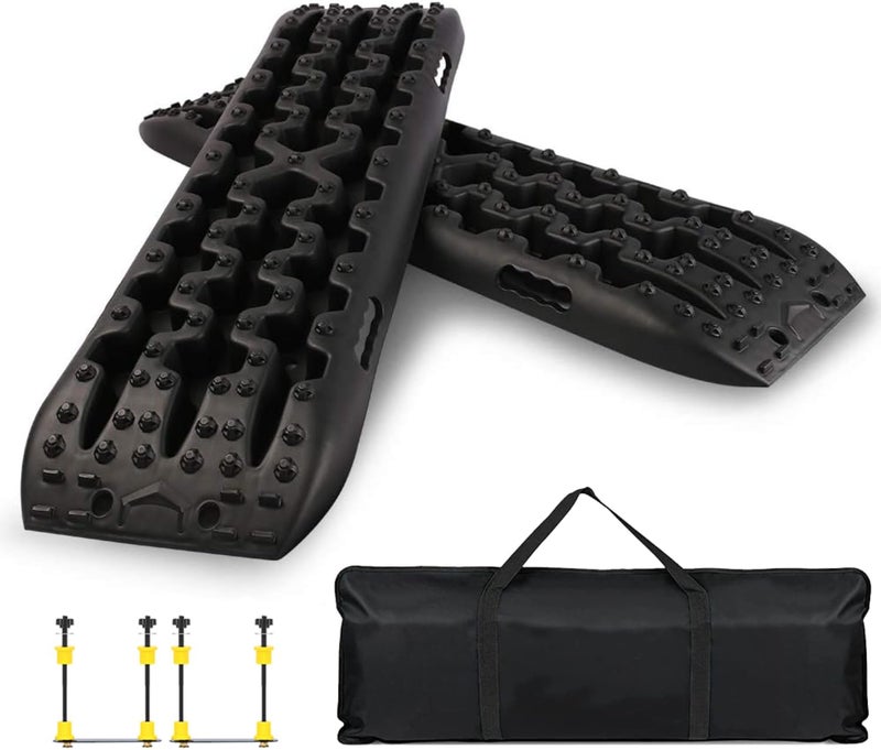 Oasisgalore Globally trusted quality Car Recovery Board Accessories, 3rd Gen Black New Recovery Traction Tracks Sand Mud Snow Track Tire Ladder with 10-Ton Load Capacity for 4WD Off Road Suv Truck Smooth joint - Image 1
