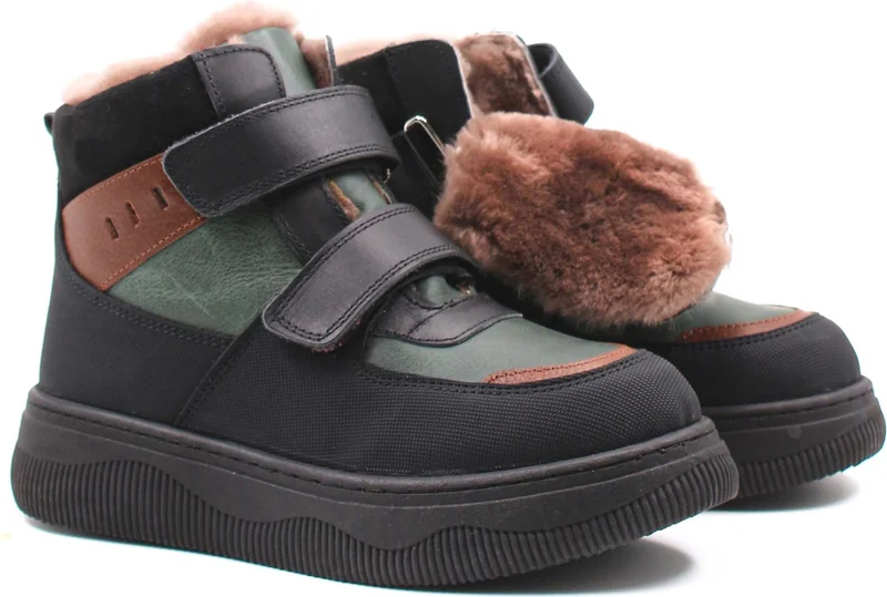 فاست ستيب Leather Fur Kids Classic Boots 157KXA2710