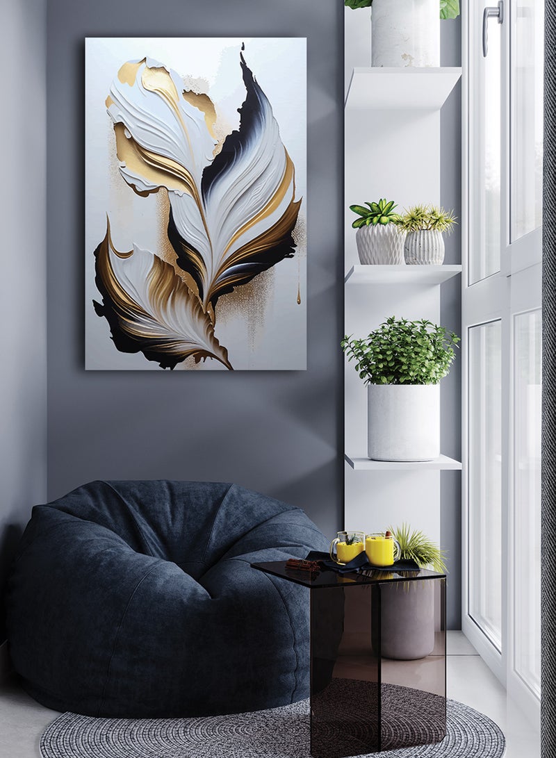 LOWHA Canvas Wall Art Stretched Over Wooden Frame with Oil Painting Painting - Image 1