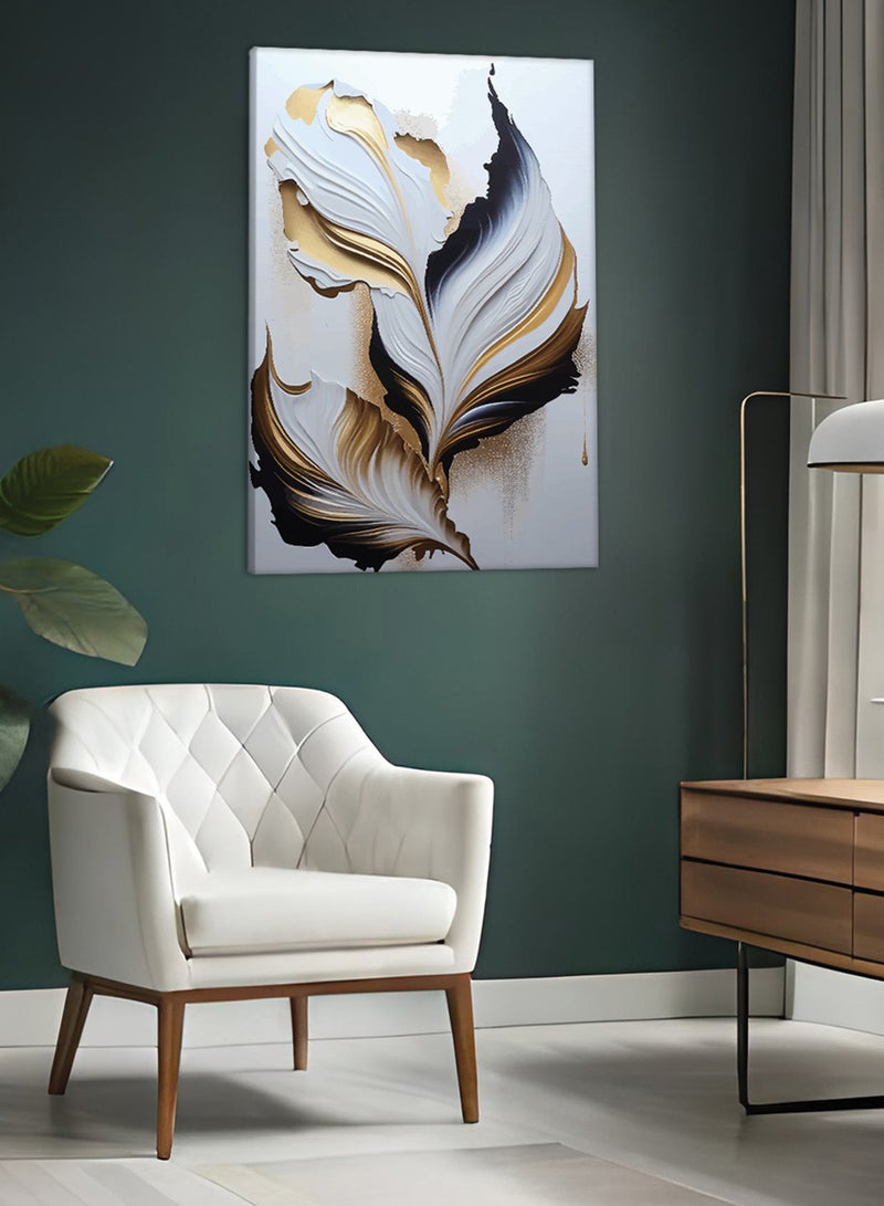 LOWHA Canvas Wall Art Stretched Over Wooden Frame with Oil Painting Painting - Image 3