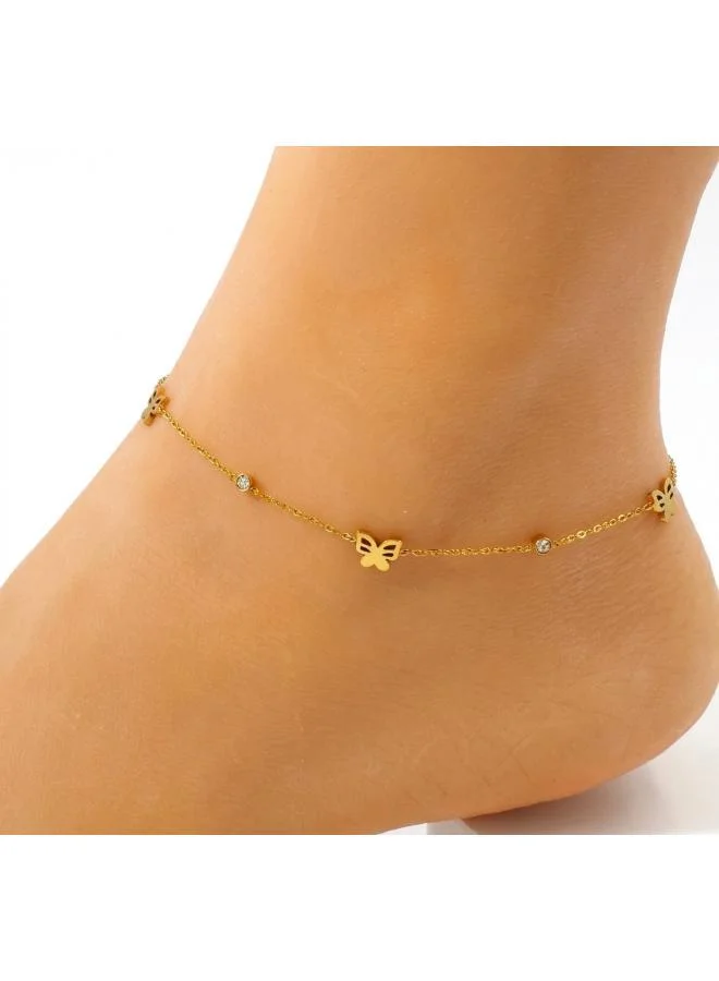 Rovaux Butterfly Charm Anklet