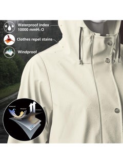 Frostvolt Rain Jackets for Unisex Waterproof, Raincoat Long Hooded Rain Coats Outdoor Windbreaker Trench Coat  - Image 5