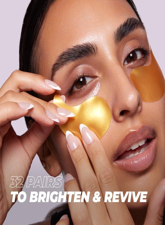 Vitamasques Golden Hydrogel Eye Pads For Puffy Eyes & Dark Circles - Refresh in 15 minutes - Formulated in Korea - 32 Pairs / 64 HydroGel Eye Pads - Image 2