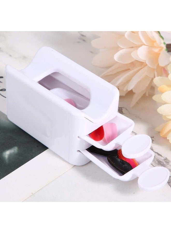 كلاراكو صندوق تخزين، صندوق تخزين بودرة غمس الأظافر، علبة إعادة تدوير بودرة غمس الأظافر مع ملعقة بودرة للاستخدام المنزلي وصالونات الأظافر - Image 3