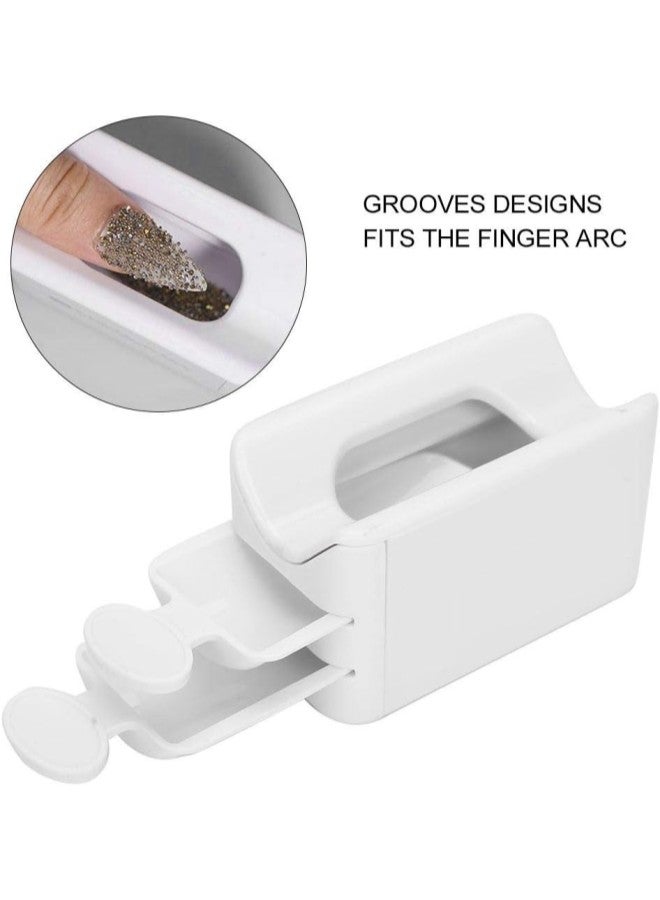 كلاراكو صندوق تخزين، صندوق تخزين بودرة غمس الأظافر، علبة إعادة تدوير بودرة غمس الأظافر مع ملعقة بودرة للاستخدام المنزلي وصالونات الأظافر - Image 5