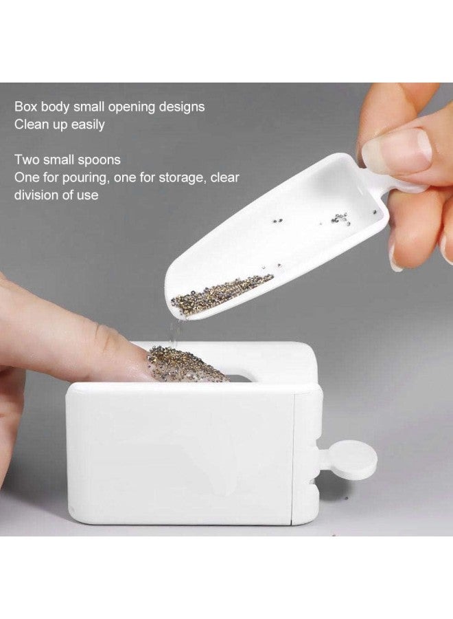 كلاراكو صندوق تخزين، صندوق تخزين بودرة غمس الأظافر، علبة إعادة تدوير بودرة غمس الأظافر مع ملعقة بودرة للاستخدام المنزلي وصالونات الأظافر - Image 4