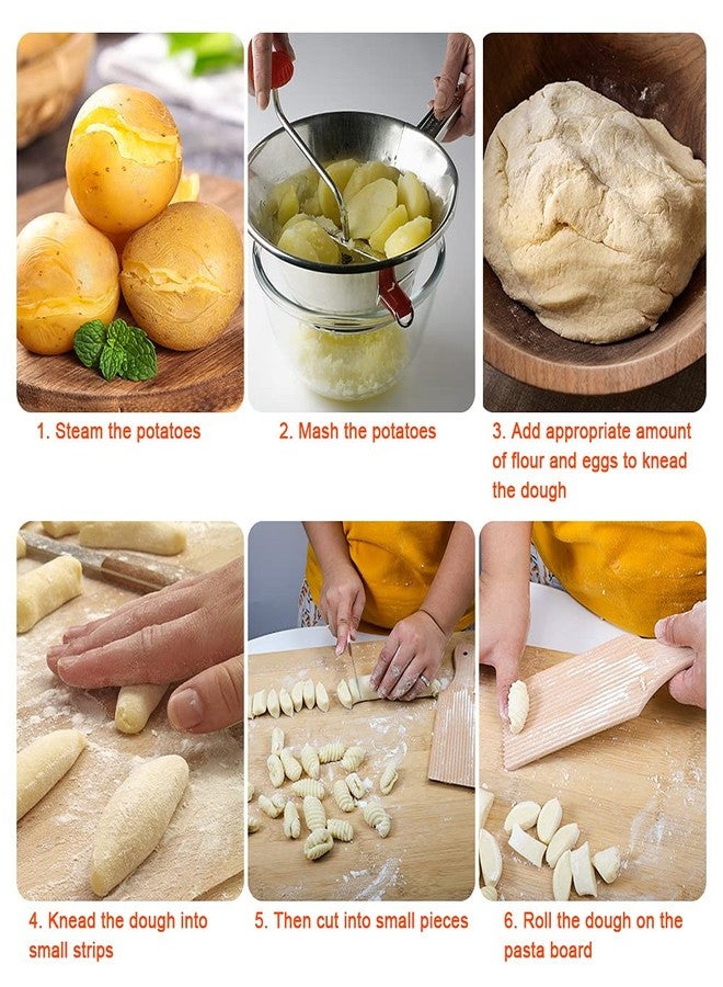 PAMISO 2 PCS Wooden Gnocchi Boards, Homemade Pasta Tool, Homemade Butter Paddles (2.7 in wide) - Image 2