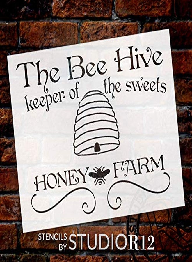 Studio R 12 The Bee Hive - Honey Farm Stencil by StudioR12 | Reusable Mylar Template | Use to Paint Wood Signs - Pallets - DIY Country Christmas - Select Size (15" x 12") - Image 2