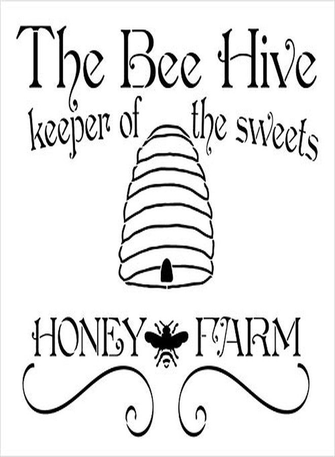 Studio R 12 The Bee Hive - Honey Farm Stencil by StudioR12 | Reusable Mylar Template | Use to Paint Wood Signs - Pallets - DIY Country Christmas - Select Size (15" x 12") - Image 3