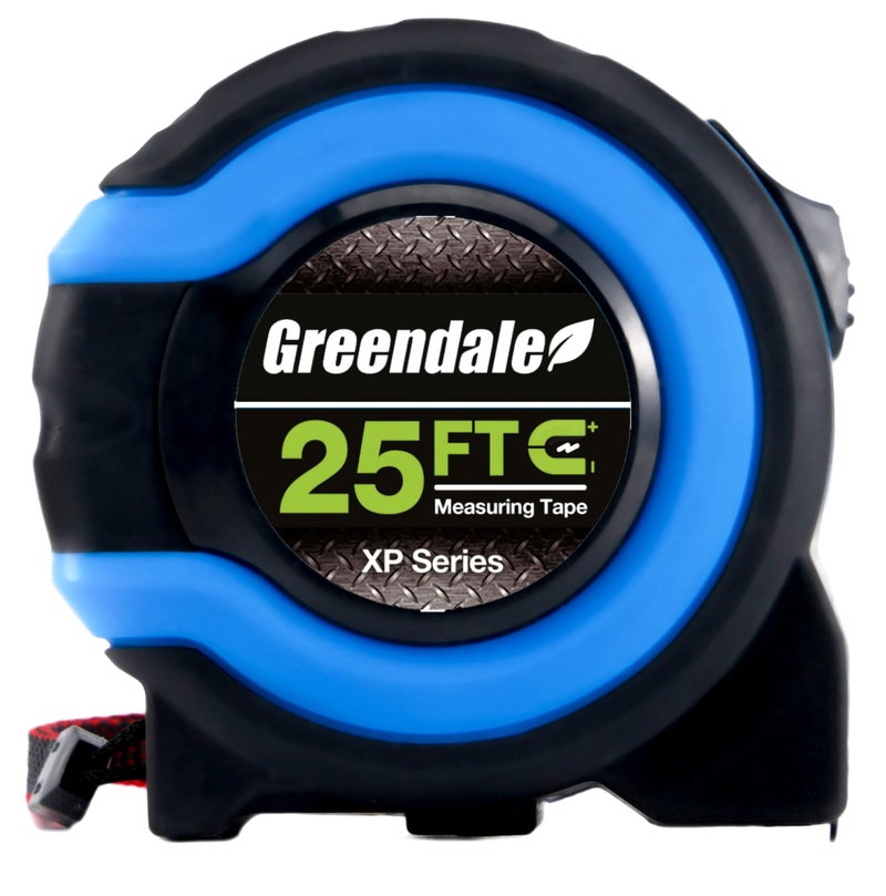 Greendale â€“ 3 Pack Tape Measures 25 ft â€“ Easy-Read Fractions, Magnetic Tip, Quick-Lock & Auto-Retract â€“ Heavy-Duty Measuring Tape with Belt Clip â€“ Blue - Image 5