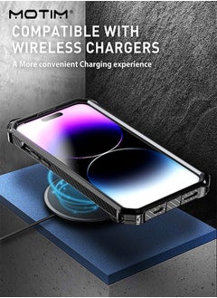 Motim iPhone 15 Case with MagSafe, Armor Design Case Cover with 360° Rotable Ring Stand, Heavy Duty Shockproof and Anti-Drop Protective Case Built-In Kickstand, Magnetic iPhone 15 Case  - Image 2