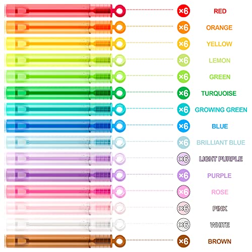 INSCRAFT Bubble Wand, 90 Pack Mini Bubble Wands Bulk 15 Colors for Halloween, Summer Toys, Wedding, Outdoor Indoor Activity Use, Bubbles Party Favors, Gifts for Kids Toddlers - Image 5