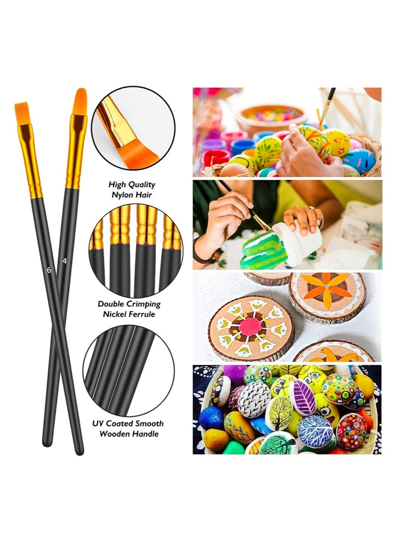 Generic Paint Brushes Set, 20 Pcs Paint Brushes for Acrylic Painting, Oil Watercolor Acrylic Paint Brush, Artist Paintbrushes for Body Face Rock Canvas, Kids Adult Drawing Arts Crafts Supplies, Blue+Black - Image 3