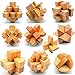 Guaishou 10inOne 3D Small Wooden Puzzles Kongming Lock IQ Test Toy for Teens and Adults - Image 3