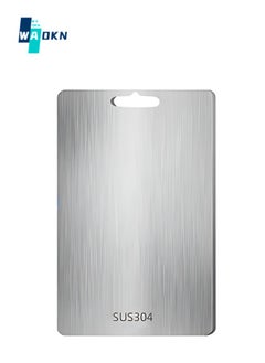 WAOKN Kitchen Cutlery Accessories, 304 Stainless Steel Cutting Board, Dishwasher Safe Cutting Board - Thick Cutting Board for Meat, Vegetables, Fruits, Easy Grip Handle, Non-Slip (Silver)  - Image 1