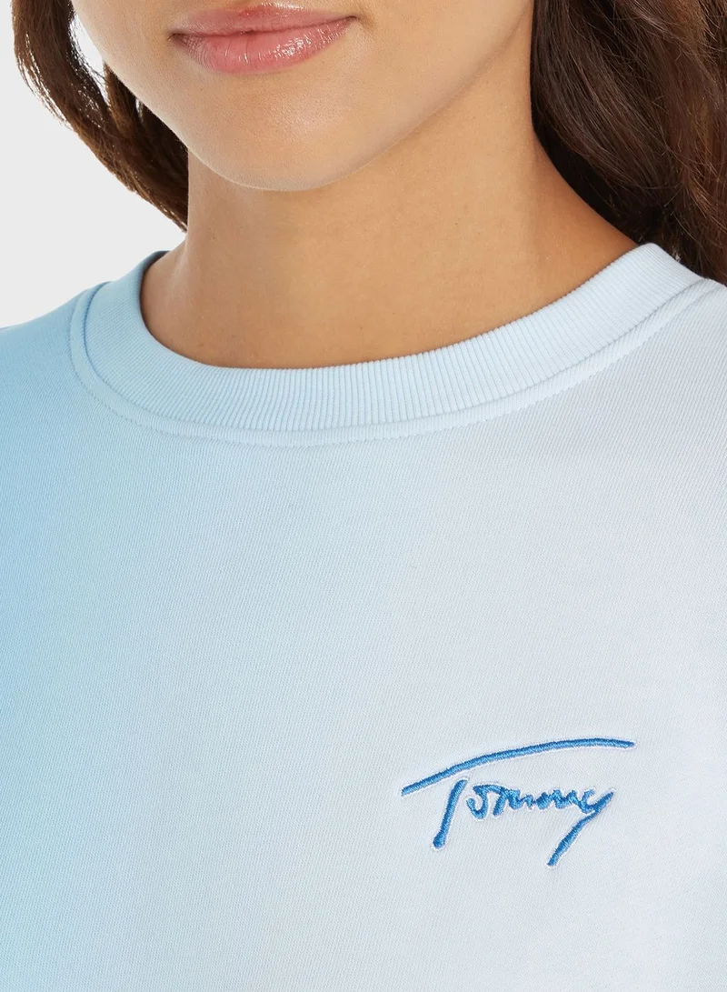 TOMMY JEANS Crew Neck Color Block Logo T-Shirt