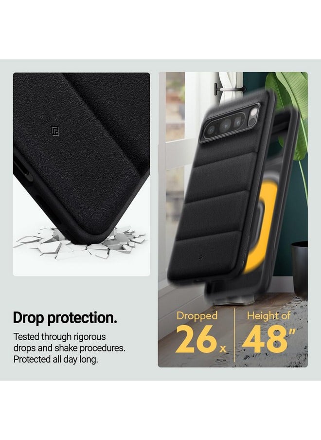 Caseology - CASEOLOGY by Spigen Athlex Back Cover Case Compatible with Google Pixel 8 Pro, [Sandstone Texture], Google Pixel 8 Pro Case with Side Grip Patterns (TPU and PC | Active Black) - Image 1