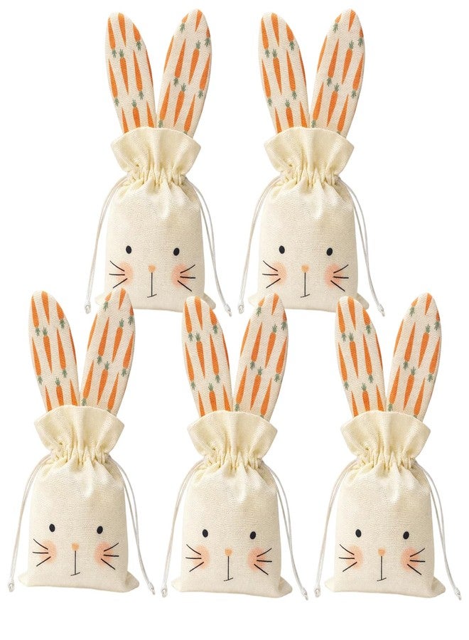MIRJXB Easter Goodie Bags, Easter Party Favors Bags for Candy Distribution and Holiday Celebrations, Reusable Treat Storage for Easter Egg Hunts, Set of 5 Easter Gift Bags - Image 1