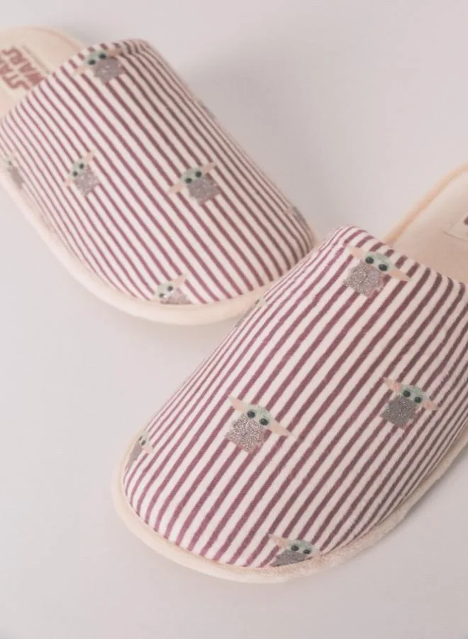 women'secret Striped Baby Yoda slippers