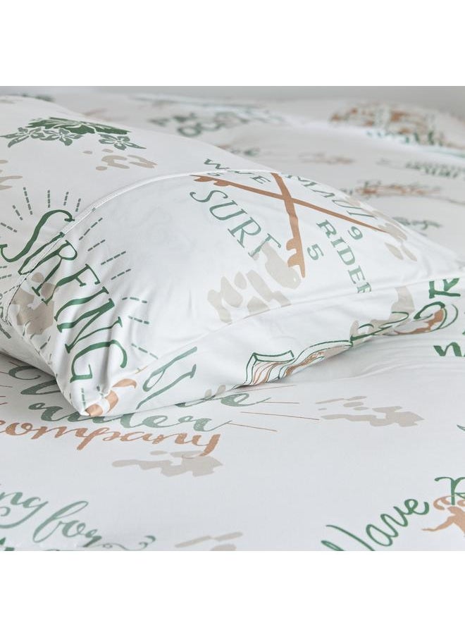 Home Box - Joy Adventurer Joyful 2-Piece Single Microfiber Printed Jersey Comforter Set - 135x220 cm - Image 1
