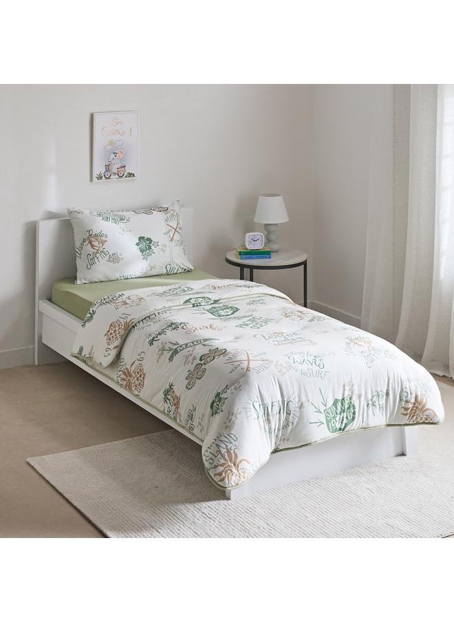 Home Box Joy Adventurer Joyful 2-Piece Single Microfiber Printed Jersey Comforter Set - 135x220 cm  - Image 2