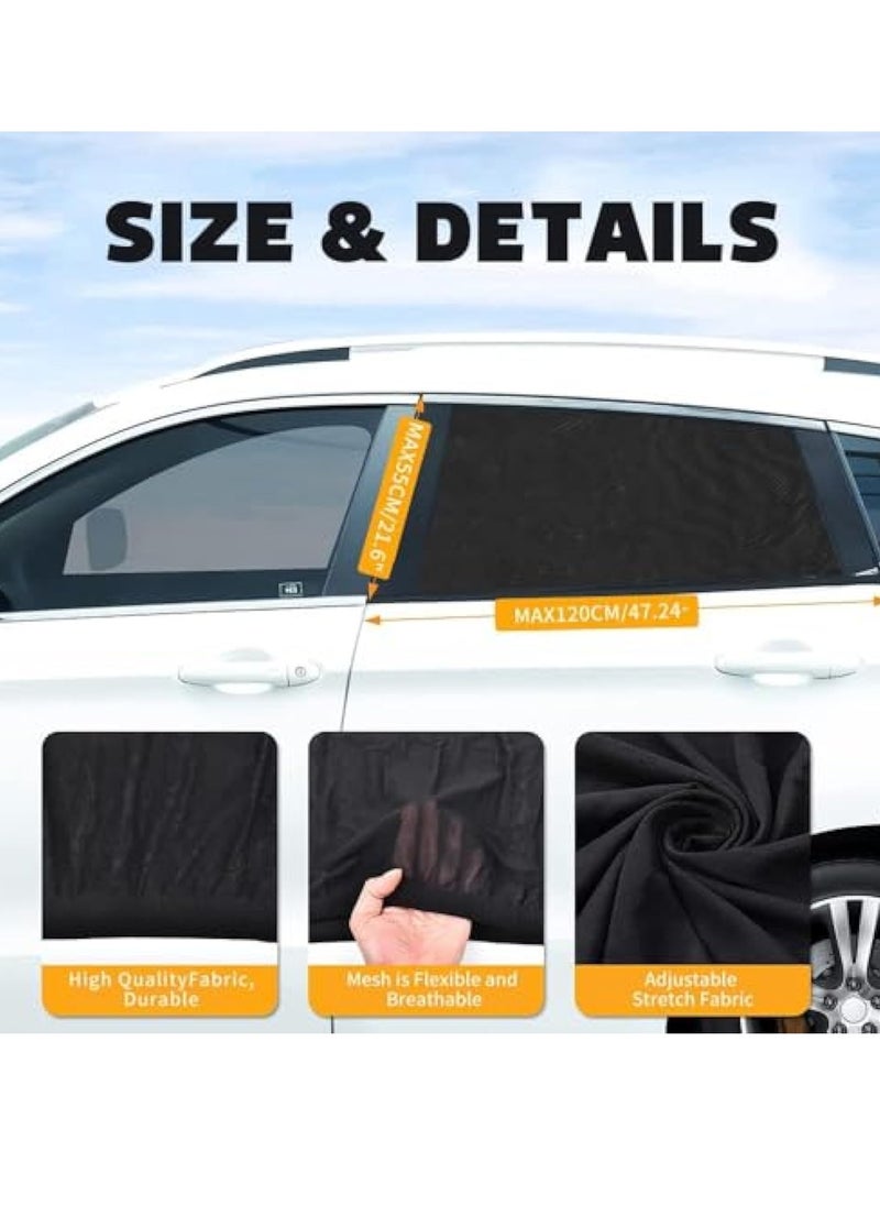 KASTWAVE - 2 PCS Car Window Shades for Baby, Car Rear Children's Window Shades, Car Window Sun Shade for Baby, Car Window Shade All-round Protection for Kids, Car Shades for Window Baby for Adults, Pets - Image 1