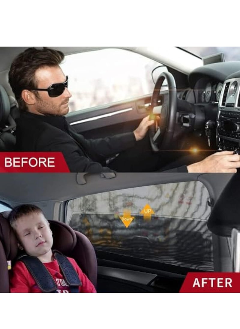 KASTWAVE - 2 PCS Car Window Shades for Baby, Car Rear Children's Window Shades, Car Window Sun Shade for Baby, Car Window Shade All-round Protection for Kids, Car Shades for Window Baby for Adults, Pets - Image 1