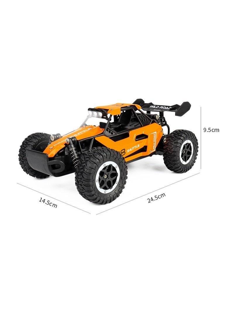 Norello High-Speed Off-Road 2.4G Remote Control Car | 1:16 Alloy RC Rally Buggy with Big Rubber All-Terrain Tires, LED Headlights, Anti-Collision Design, Rechargeable | Durable Outdoor Racing & Climbing Toy Gift for Kids 3+ (Vulcan Orange) - Image 5