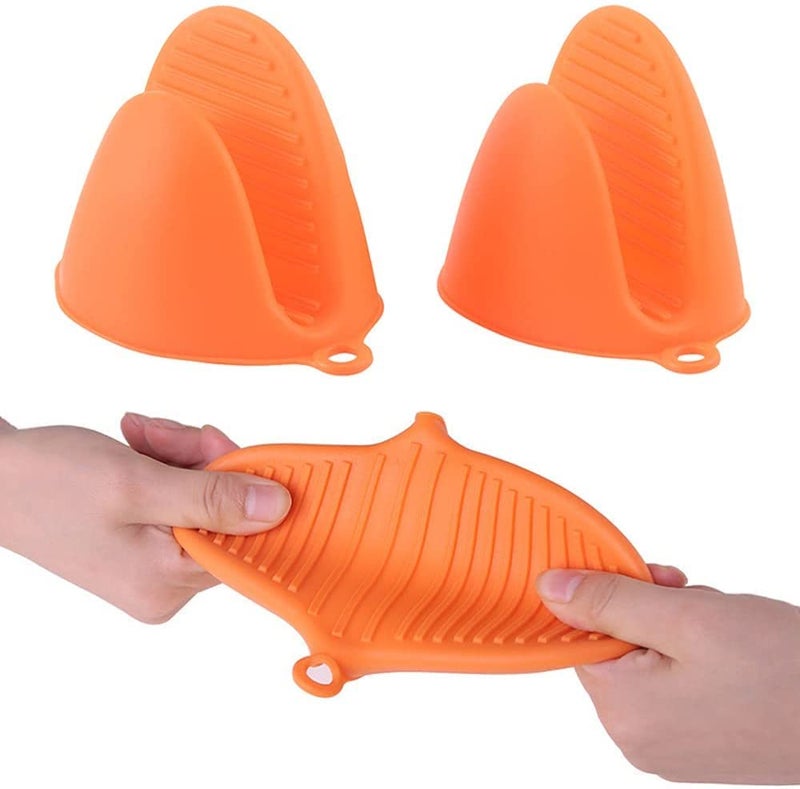 REPLEX Silicone Heat Resistant Cooking Pinch Mitts Mini Oven Mitts Microwave Oven Hand Clip Baking Gloves Cooking Pinch Grips Kitchen Accessory Skid Gloves Pot Holder 6 - Image 3