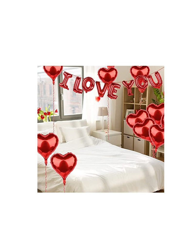 MARKQ I Love You Balloon Banner, 16 Inch Foil Letter Valentine’s Day Balloon Sign for Birthday Party Mother’s day Father’s day Marriage Proposal Wedding Anniversary Party Decorations & Supplies (Red) - Image 4